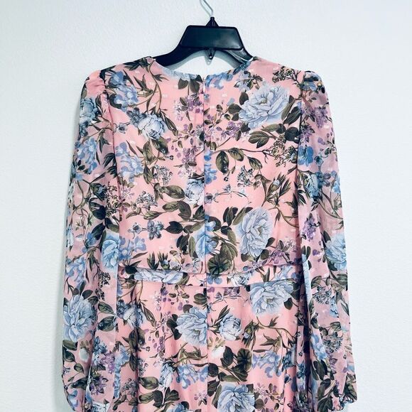 ELIZA J Floral Print Ruffled Long Sleeve Maxi Dress - Picture 9 of 10